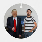 ドナルド・トランプ大統領に会った |写真の追加 メタルオーナメント (正面)