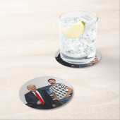 ドナルド·トランプ大統領に会った|写真の追加 ラウンドペーパーコースター (インサイチュ)