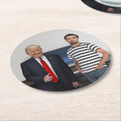 ドナルド·トランプ大統領に会った|写真の追加 ラウンドペーパーコースター (アングル)