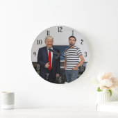 ドナルド・トランプ大統領に会った |写真の追加 ラージ壁時計 (ホーム)