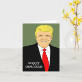 ドナルド・トランプ大統領のおもしろい誕生日 カード (黄色い花)