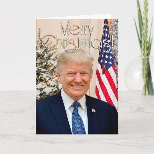 ドナルド・トランプ大統領のクリスマス写真 シーズンカード (正面)