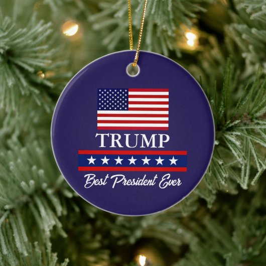 ドナルド・トランプ大統領のクリスマス装飾品 セラミックオーナメント (ツリー)