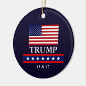 ドナルド・トランプ大統領のクリスマス装飾品 セラミックオーナメント (左)