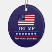 ドナルド・トランプ大統領のクリスマス装飾品 セラミックオーナメント (左)