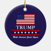 ドナルド・トランプ大統領のクリスマス装飾品 セラミックオーナメント (裏面)