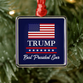 ドナルド・トランプ大統領のクリスマス装飾品 メタルオーナメント