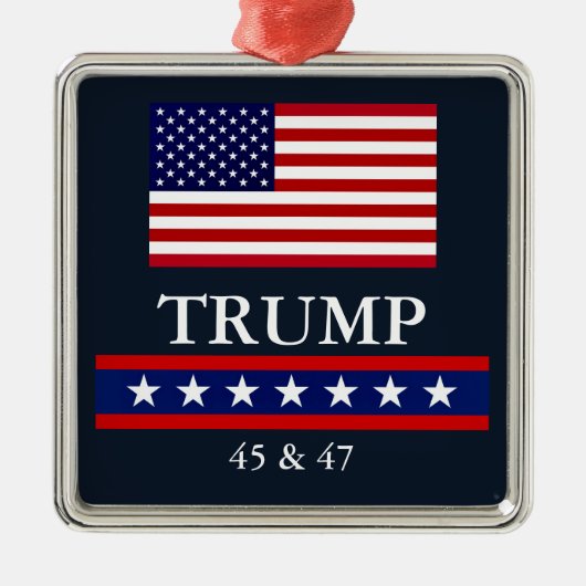 ドナルド・トランプ大統領のクリスマス装飾品 メタルオーナメント (正面)