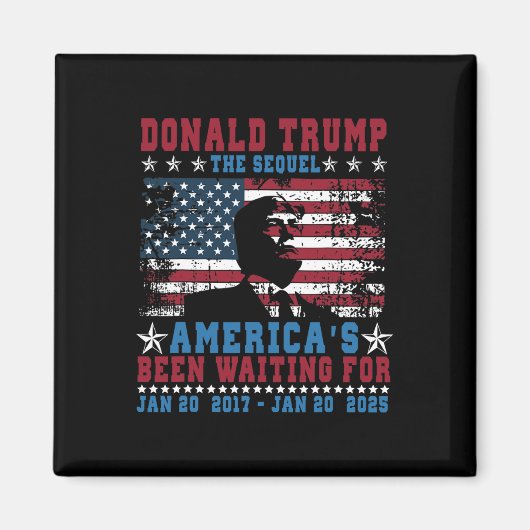 ドナルド・トランプ大統領の就任式2025のおもしろTシャツ マグネット (正面)