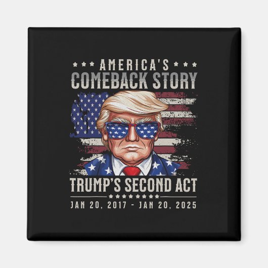ドナルド・トランプ大統領の就任式2025年 面白い マグネット (正面)