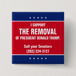 ドナルド・トランプ大統領の解任を支持 缶バッジ