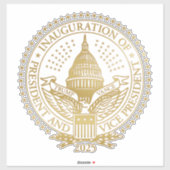 ドナルド・トランプ大統領の2回目の就任式 シール (シート)