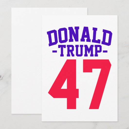 ドナルド・トランプ大統領の47選挙2024 招待状 (正面/裏面)