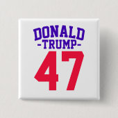 ドナルド・トランプ大統領の47選挙2024 缶バッジ (正面)