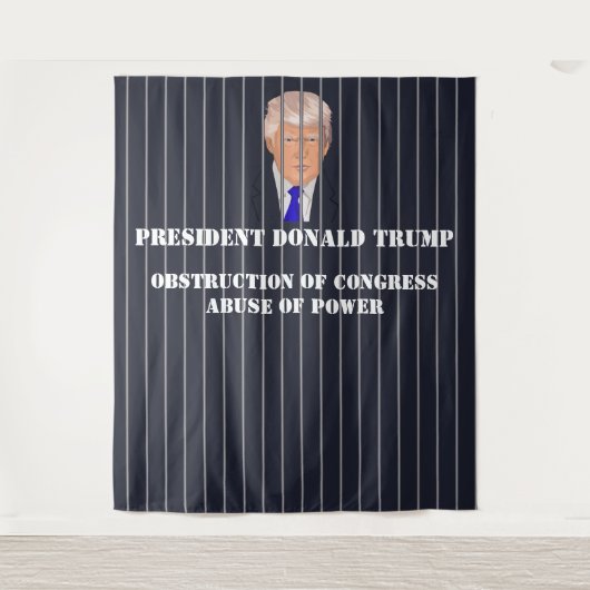 ドナルド·トランプ大統領は刑務所で弾劾状を発行した タペストリー (正面)
