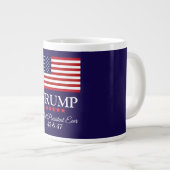 ドナルド・トランプ大統領は史上最高の大統領 ジャンボコーヒーマグカップ (正面右)