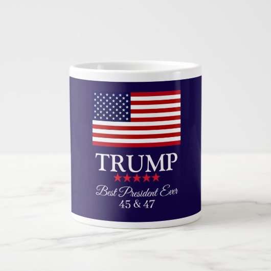 ドナルド・トランプ大統領は史上最高の大統領 ジャンボコーヒーマグカップ (正面)