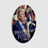 ドナルド・トランプ大統領フォトキープサケ45 47 オーナメント (正面)