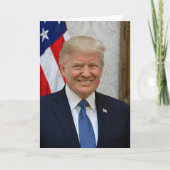 ドナルド・トランプ大統領ポートレート誕生日 カード (正面)