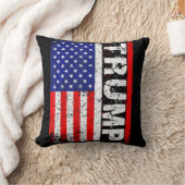 ドナルド・トランプ大統領ヴィンテージ米国国旗 クッション (ブランケット)