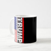 ドナルド・トランプ大統領ヴィンテージ米国国旗 コーヒーマグカップ (正面左)