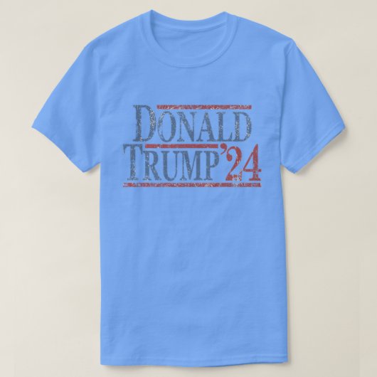 ドナルド・トランプ大統領ヴィンテージ米国国旗 Tシャツ (デザイン正面)