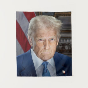 ドナルド・トランプ大統領公式ポートレート写真 タペストリー