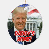 ドナルド・トランプ大統領勝利お父さんの家 セラミックオーナメント (左)