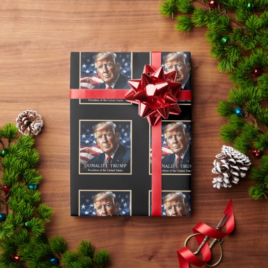 ドナルド・トランプ大統領勝利記念 ラッピングペーパー (クリスマスギフト)