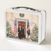 ドナルド・トランプ大統領及びMelaniaのクリスマス2017年 メタルランチボックス (裏面)