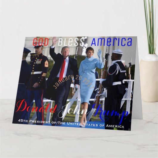 ドナルド・トランプ大統領夫人メラニア カード (正面)