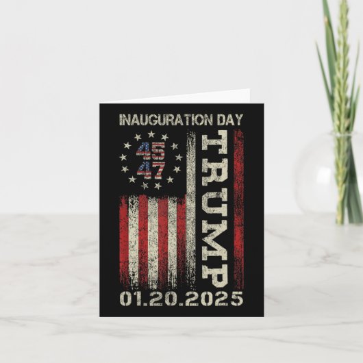 ドナルド・トランプ大統領就任式の日2025アメリカ カード (正面)