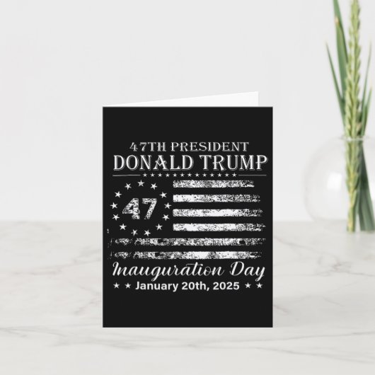 ドナルド・トランプ大統領就任式の日2025アメリカ カード (正面)