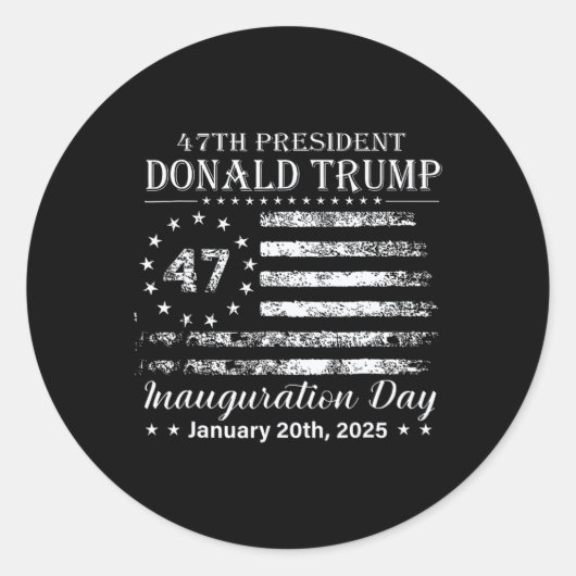 ドナルド・トランプ大統領就任式の日2025アメリカ ラウンドシール (正面)