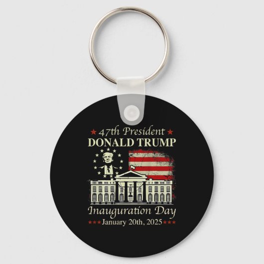 ドナルド・トランプ大統領就任式の日2025米国フロリダ キーホルダー (正面)