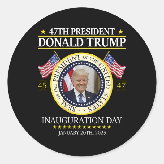 ドナルド・トランプ大統領就任式の日2025 (B上) ラウンドシール (正面)