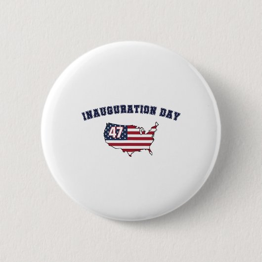 ドナルド・トランプ大統領就任式の日47th大統領 缶バッジ (正面)