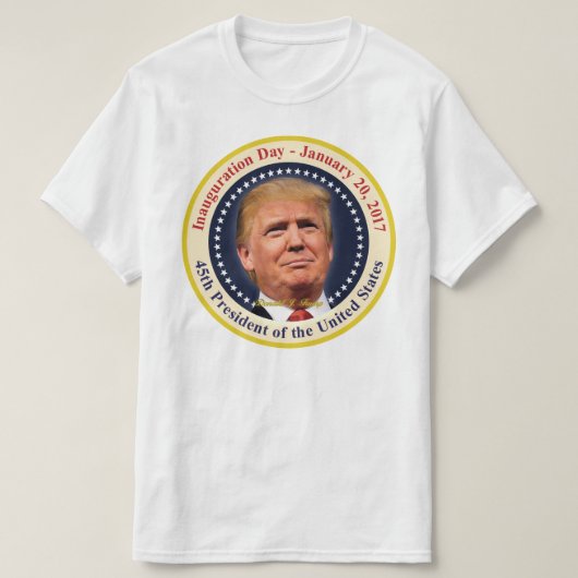 ドナルド・トランプ大統領就任式の記念品 Tシャツ (デザイン正面)