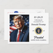 ドナルド・トランプ大統領就任式腕時計パーティー インビテーションポストカード (正面/裏面)