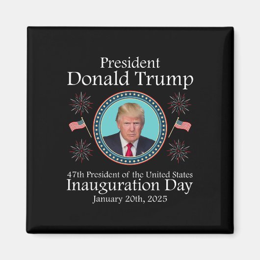 ドナルド・トランプ大統領就任式2025メモラビル マグネット (正面)
