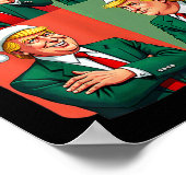 ドナルド・トランプ大統領就任式2025レトロChr ポスター (角)