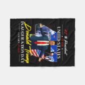 ドナルド・トランプ大統領就任式2025年47日 フリースブランケット (正面(横))