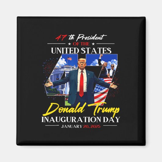ドナルド・トランプ大統領就任式2025年47日 マグネット (正面)