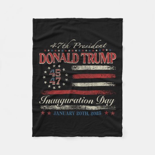 ドナルド・トランプ大統領就任式2025日 フリースブランケット (正面)