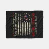 ドナルド・トランプ大統領就任式2025日 フリースブランケット (正面(横))