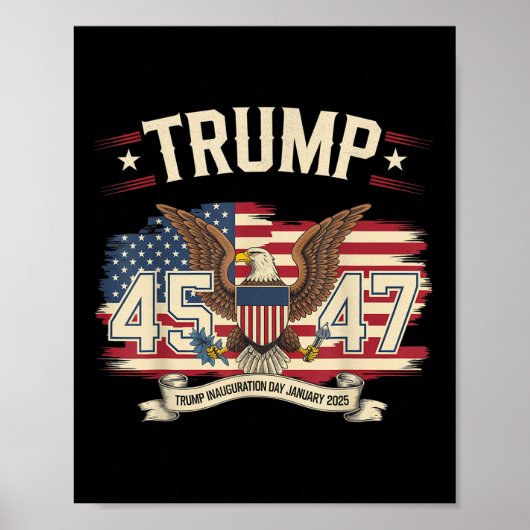 ドナルド・トランプ大統領就任式2025日 ポスター (正面)