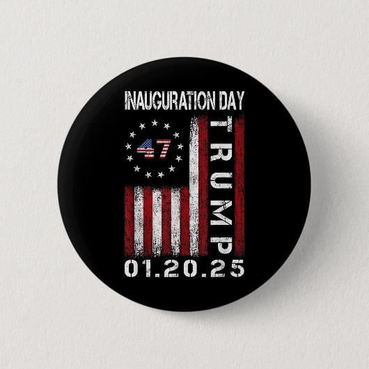 ドナルド・トランプ大統領就任式2025日 缶バッジ (正面)