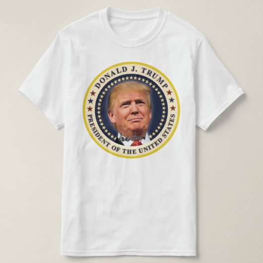 ドナルド・トランプ大統領就任式 ゴールドスター記念グッズ Tシャツ (デザイン正面)