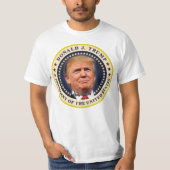 ドナルド・トランプ大統領就任式 ゴールドスター記念グッズ Tシャツ (正面)