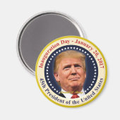 ドナルド・トランプ大統領就任記念グッズ マグネット (正面/裏面)